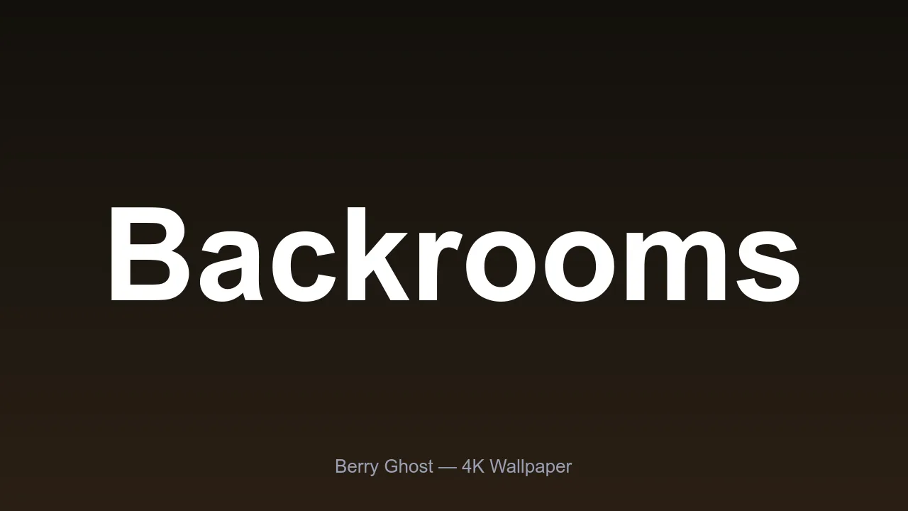 Backrooms 4K wallpaper preview from Berry Ghost