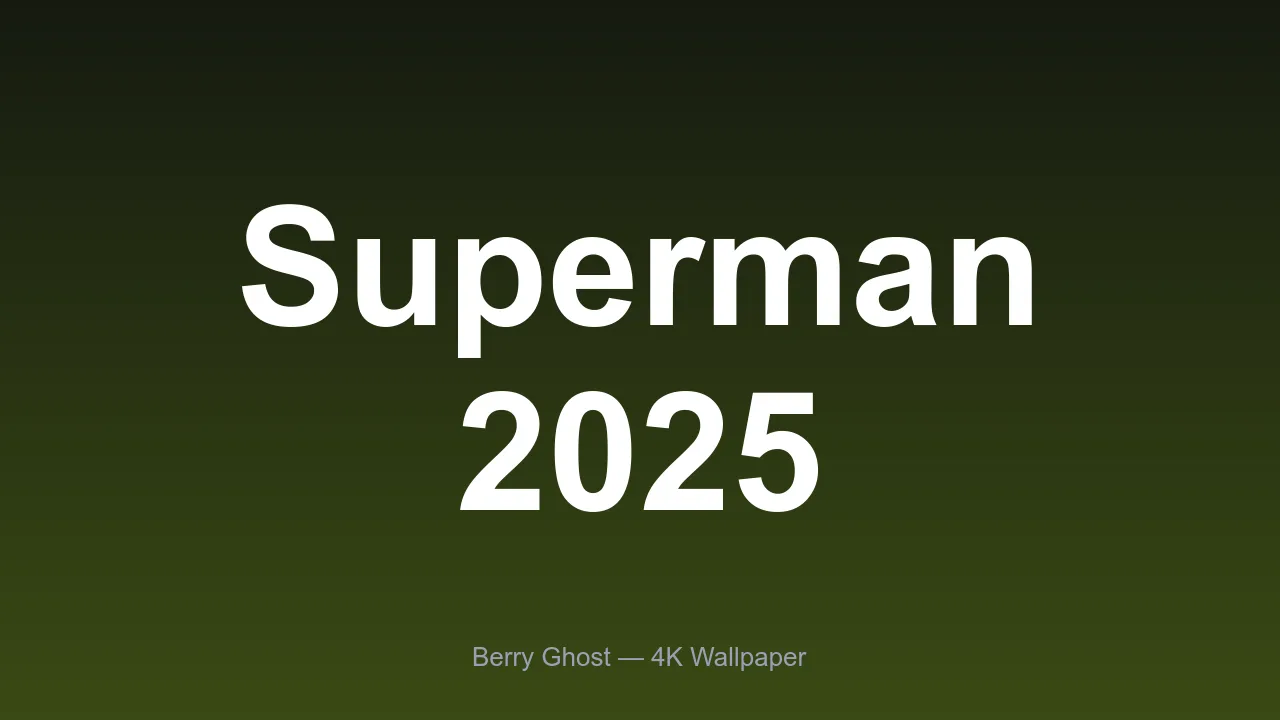 Superman 2025 4K wallpaper preview from Berry Ghost